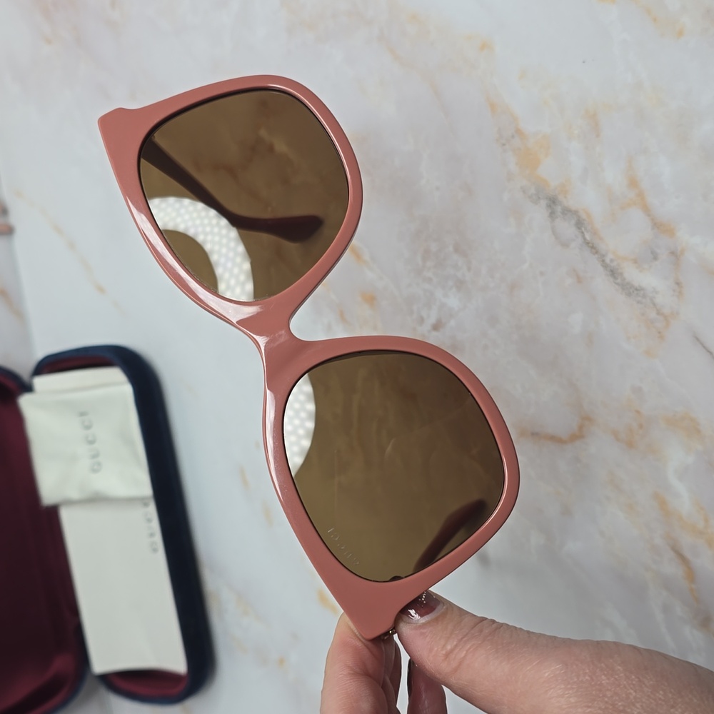 Gucci Interlocking G Square-Frame Sunglasses Pink - image 8